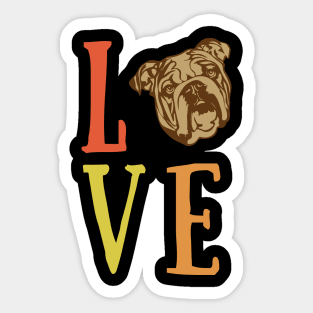 love dog T-shirt dog lover shirt i love dog Sticker